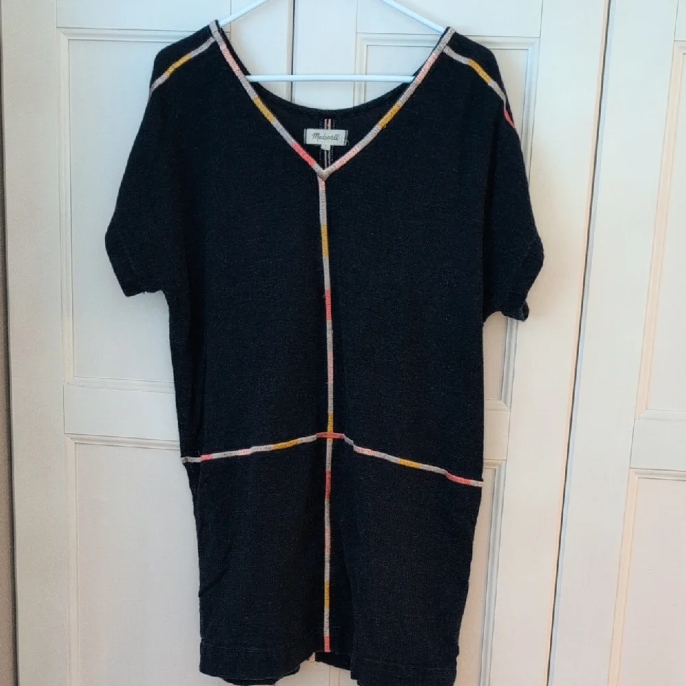 Madewell Navy V-Neck Tunic Dress